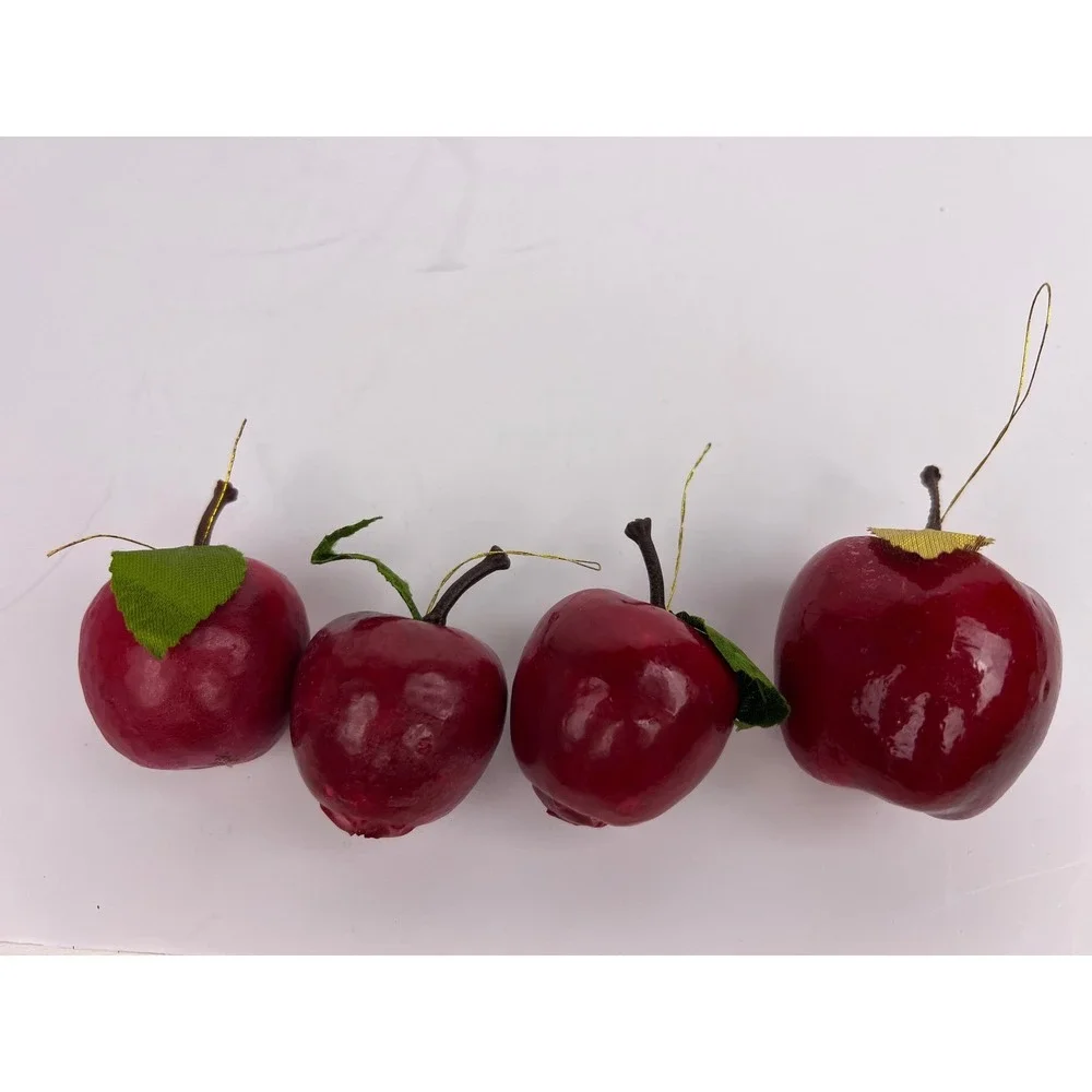 Set‎ of 8 Mini Red Decorative Apples Realistic Faux Fruit Home Decor Accent